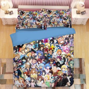 ONE PUNCH MAN Bedding Set Cartoon anime Duvet Covers 3D bedding Pillowcases kids Cartoon Comforter Bedding Sets bed linen 03 9 / 200x200cm Official Dr. Stone Merch