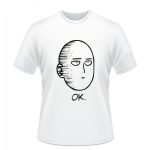 T-Shirt One Punch Man Saitama Ok noir & blanc S Official Dr. Stone Merch