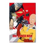 Poster Toile One Punch Man Saitama Garou Genos 30x45cm Official Dr. Stone Merch