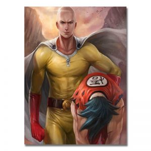 Poster Opm Saitama vs Goku 20x27cm Official Dr. Stone Merch