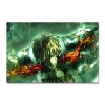 Poster Toile One Punch Man Genos Blessé 21x30cm Official Dr. Stone Merch