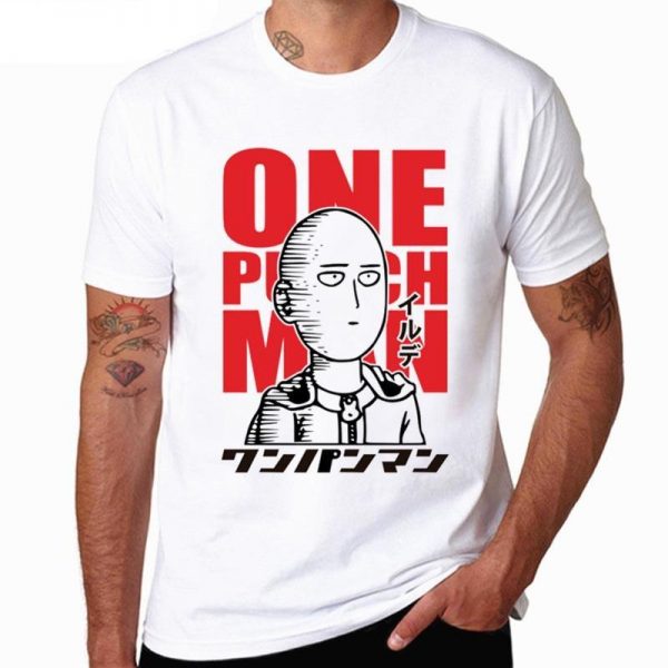 T-Shirt One Punch Man Saitama OPM Rouge S Official Dr. Stone Merch