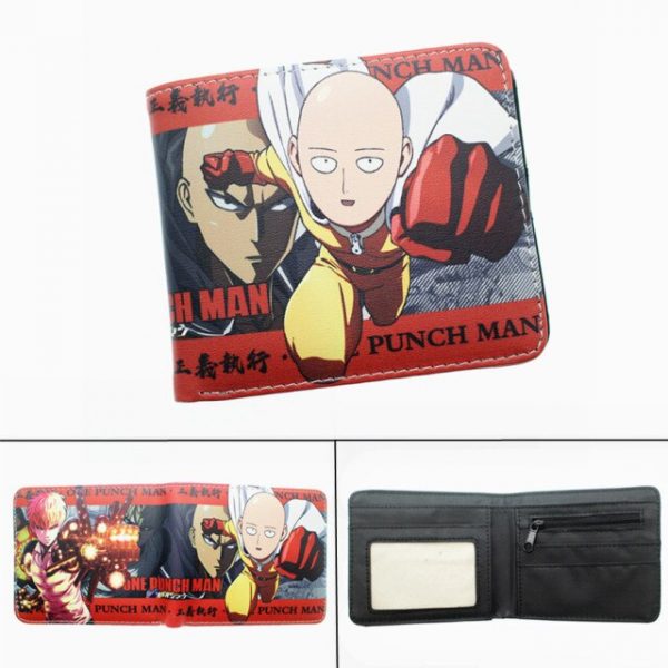 Anime One Punch Man Saitama Wallet Leather Short Photo Card Holder Layers PU Boys Girls Zip 2.jpg 640x640 2 - One Punch Man Shop