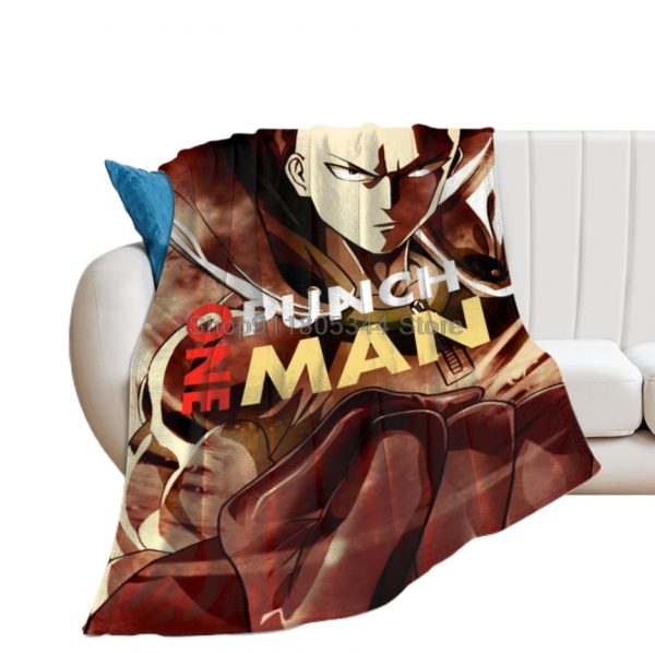Anime One Punch Man Throw Blanket Fuzzy Warm Throws for Winter Bedding 3D Printing Soft Micro - One Punch Man Shop
