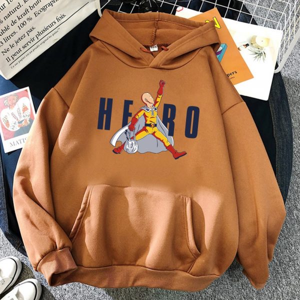 Japan Anime Saitama Hero Hoodie One Punch Man Hoodie Sweatshirt Mens Harajuku Streetwear Mens Autumn Warm 3 - One Punch Man Shop