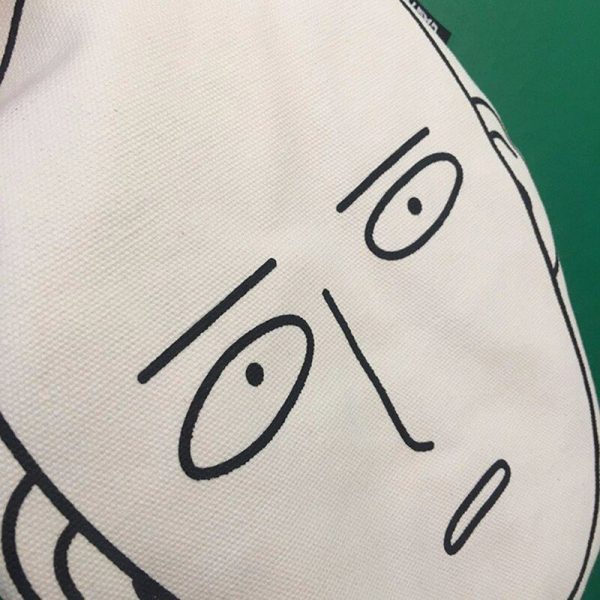 New Cute Funny Harajuku Cartoon One Punch Man Bald Saitama Canvas Bags Shopping Eco Reusable Foldable 5 - One Punch Man Shop