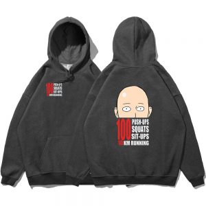 ONE PUNCH MAN TDouble Sided Printing Men Clothing Fashion Crewneck Hoodie Casual Pocket Hoodies Autumn Fleece - One Punch Man Shop