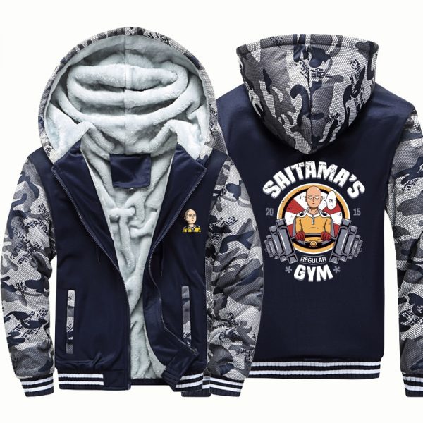 One Punch Man Anime windbreak outwear Male coatwarm hoodie man thick Camouflage Sleeve causal winter Jacket - One Punch Man Shop