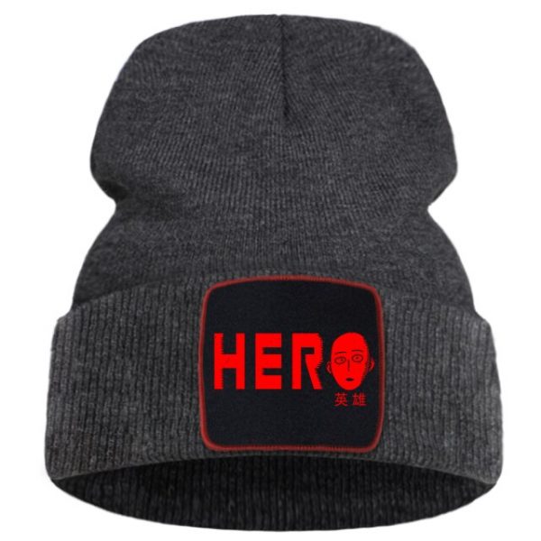 One Punch Man Cool Letter Printing Autumn Hat Warm Outdoor Harajuku Man Winter Knitted Hats - One Punch Man Shop