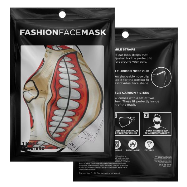 colossal titan attack on titan premium carbon filter face mask 945137 - One Punch Man Shop